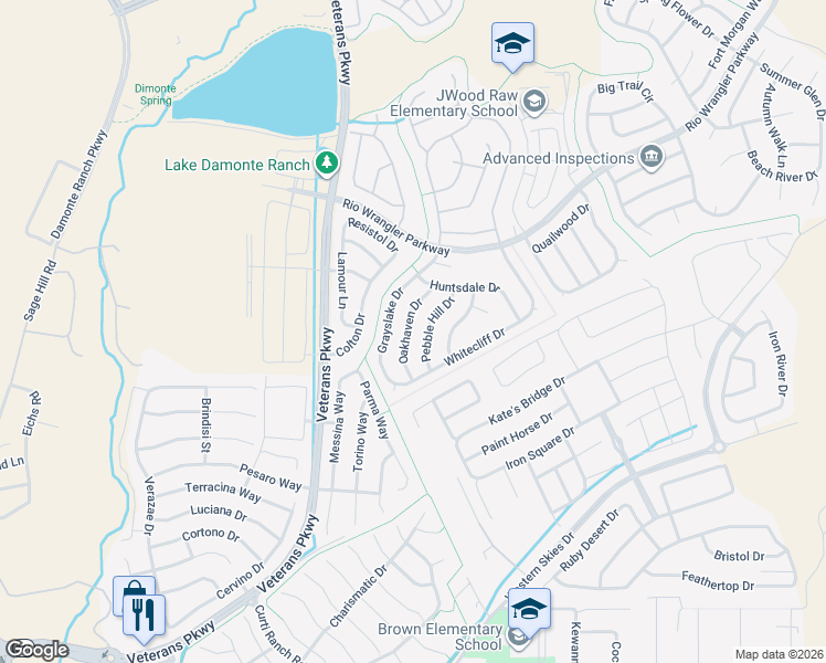 map of restaurants, bars, coffee shops, grocery stores, and more near 10854 Oakhaven Drive in Reno