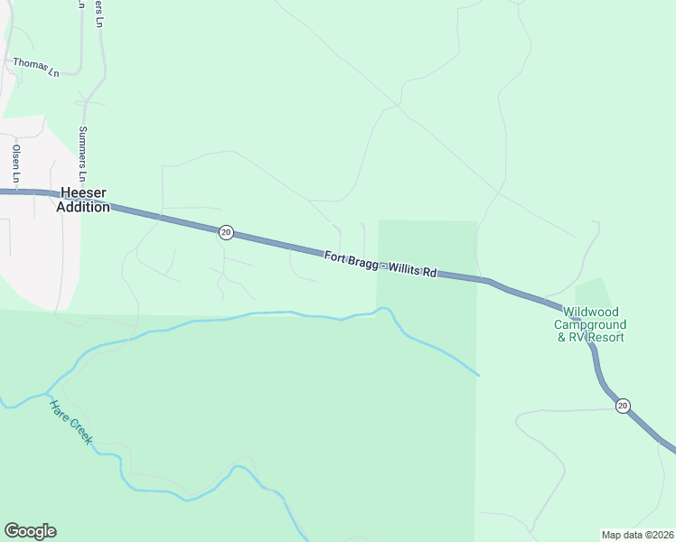 map of restaurants, bars, coffee shops, grocery stores, and more near 18970 Quail Court in Fort Bragg