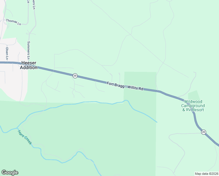 map of restaurants, bars, coffee shops, grocery stores, and more near 18970 Quail Court in Fort Bragg