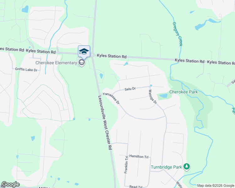 map of restaurants, bars, coffee shops, grocery stores, and more near 5519 Selu Drive in Hamilton