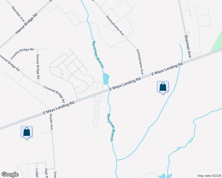 map of restaurants, bars, coffee shops, grocery stores, and more near 2329 East Mays Landing Road in Millville