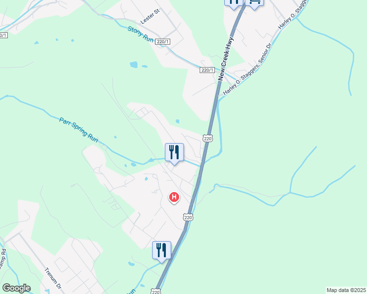 map of restaurants, bars, coffee shops, grocery stores, and more near 180 Polish Pines Loop in Keyser