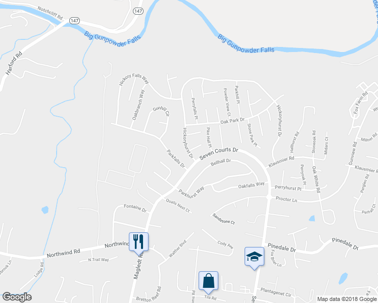 map of restaurants, bars, coffee shops, grocery stores, and more near 3 Bellrock Court in Nottingham