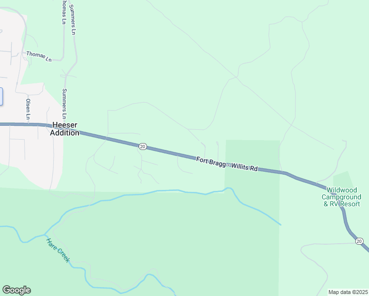 map of restaurants, bars, coffee shops, grocery stores, and more near 30500 California 20 in Fort Bragg