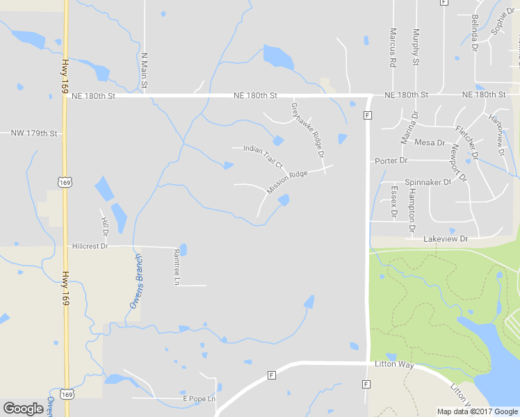 map of restaurants, bars, coffee shops, grocery stores, and more near 17600 Mission Ridge in Smithville