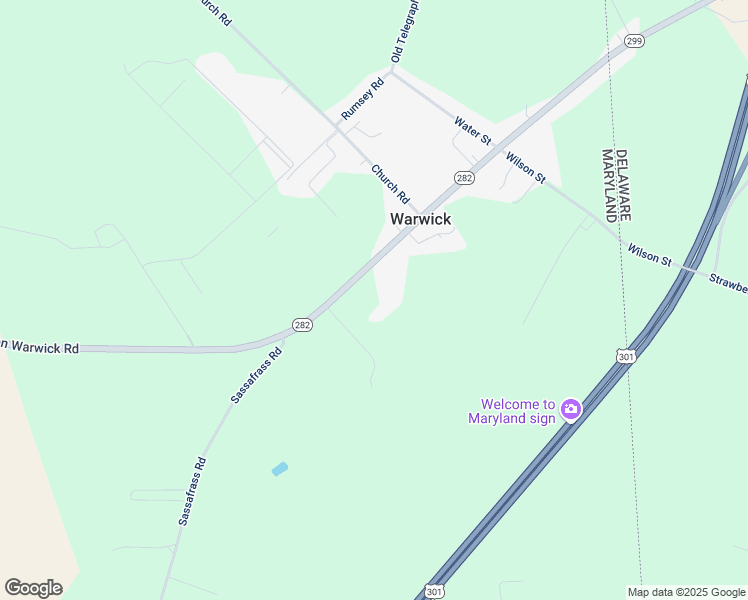 map of restaurants, bars, coffee shops, grocery stores, and more near 2178 Cecilton Warwick Road in Warwick