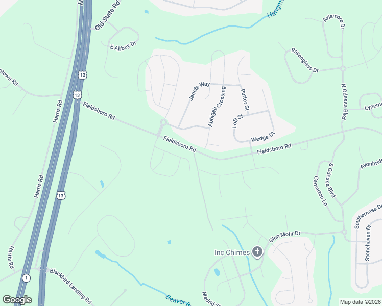 map of restaurants, bars, coffee shops, grocery stores, and more near 1038 Fieldsboro Road in Townsend