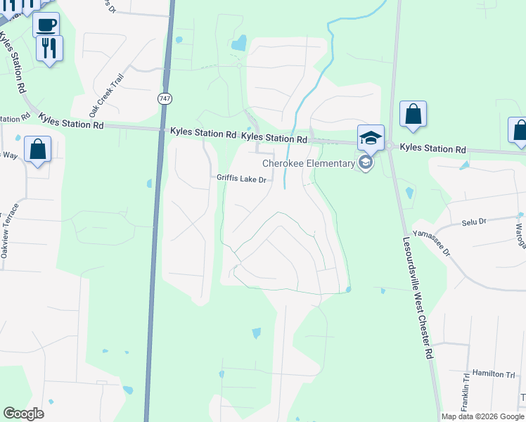 map of restaurants, bars, coffee shops, grocery stores, and more near 5556 Sugar Maple Run in Butler County