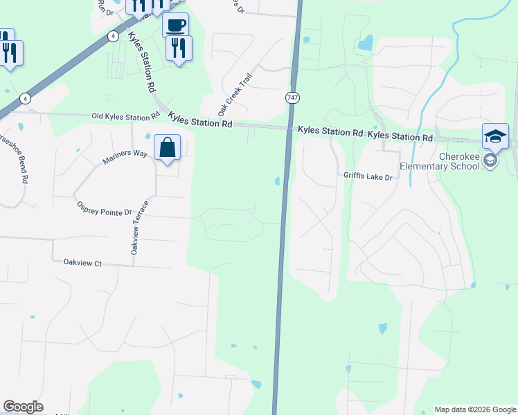 map of restaurants, bars, coffee shops, grocery stores, and more near 5695 Princeton Glendale Road in Butler County