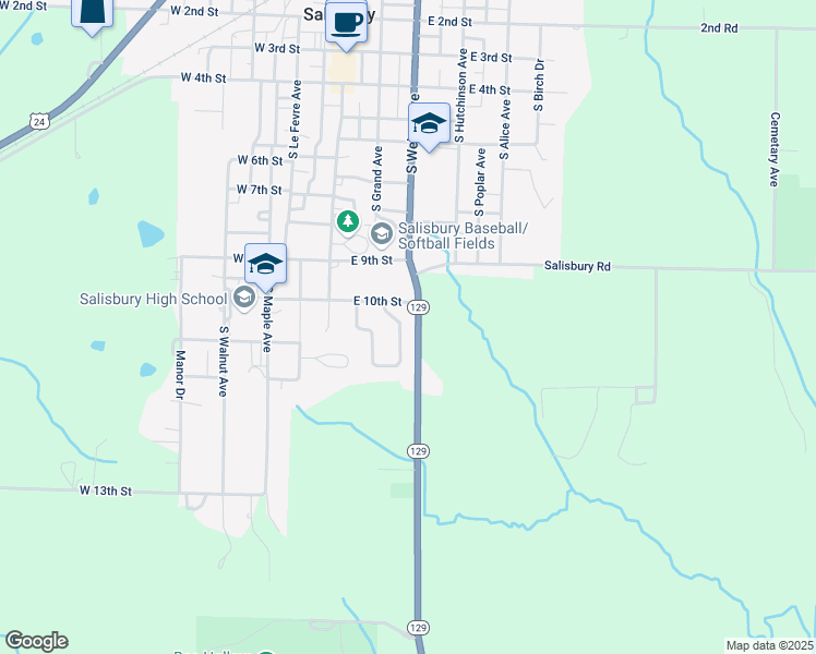 map of restaurants, bars, coffee shops, grocery stores, and more near 15-98 Morningside Dr in Salisbury