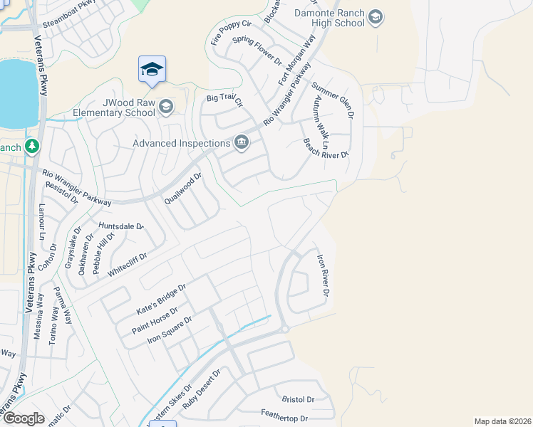 map of restaurants, bars, coffee shops, grocery stores, and more near 2384 Copper Springs Drive in Reno