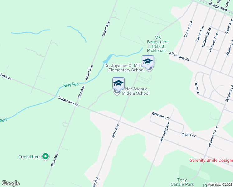 map of restaurants, bars, coffee shops, grocery stores, and more near 25 Alder Avenue in Egg Harbor Township