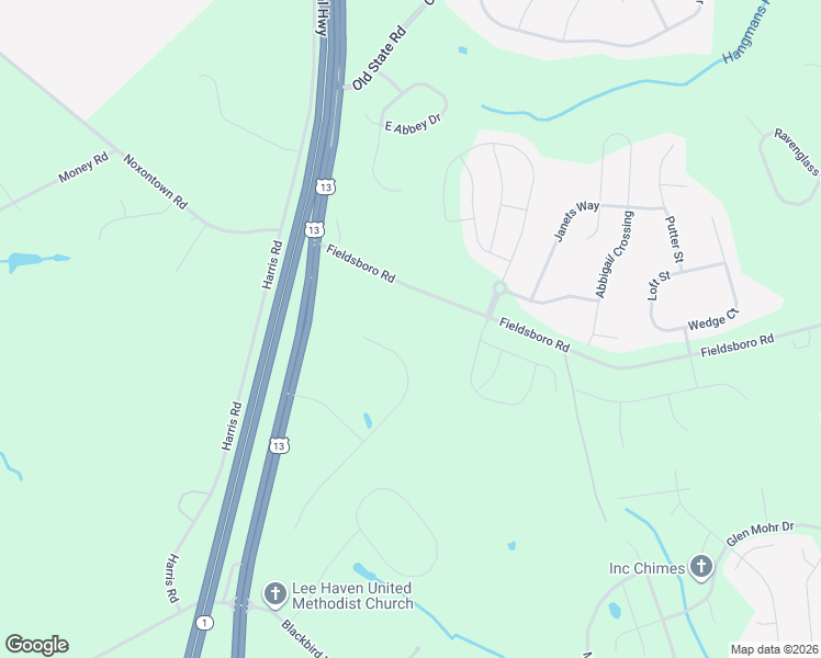 map of restaurants, bars, coffee shops, grocery stores, and more near 954 Fieldsboro Road in Townsend