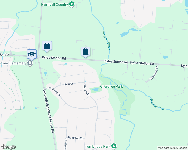 map of restaurants, bars, coffee shops, grocery stores, and more near 5693 Brooks Run in Butler County
