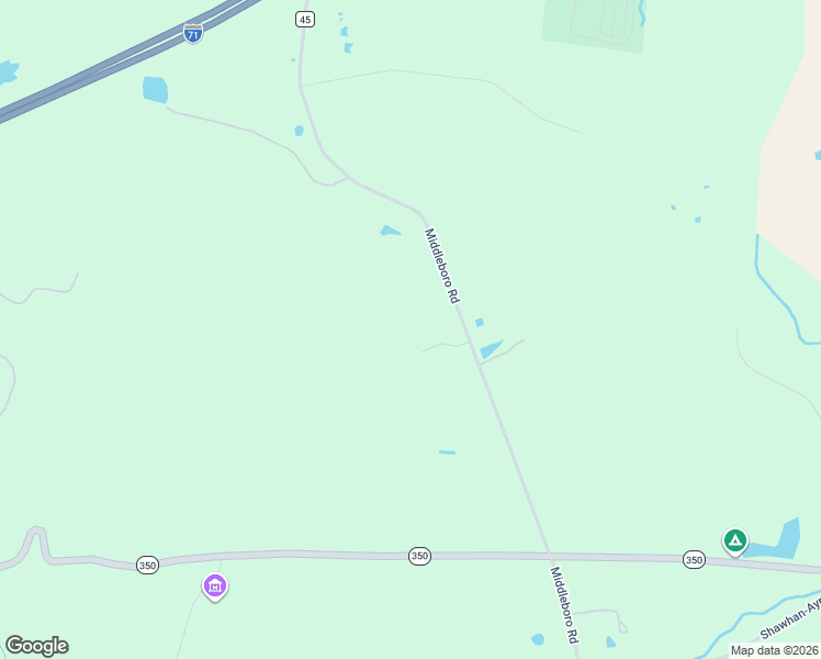 map of restaurants, bars, coffee shops, grocery stores, and more near 843 Middleboro Road in Oregonia