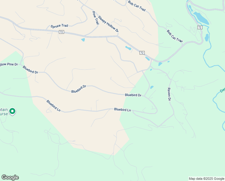 map of restaurants, bars, coffee shops, grocery stores, and more near 265 Bluebird Drive in Bailey