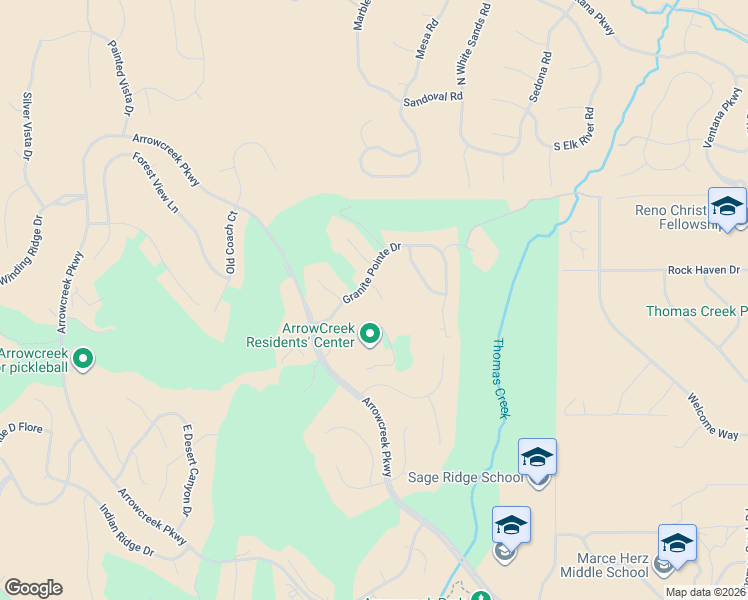 map of restaurants, bars, coffee shops, grocery stores, and more near 2965 Roundrock Court in Reno