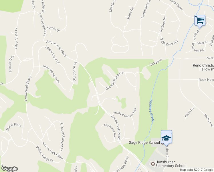 map of restaurants, bars, coffee shops, grocery stores, and more near 2978 Eagle Rock Court in Reno