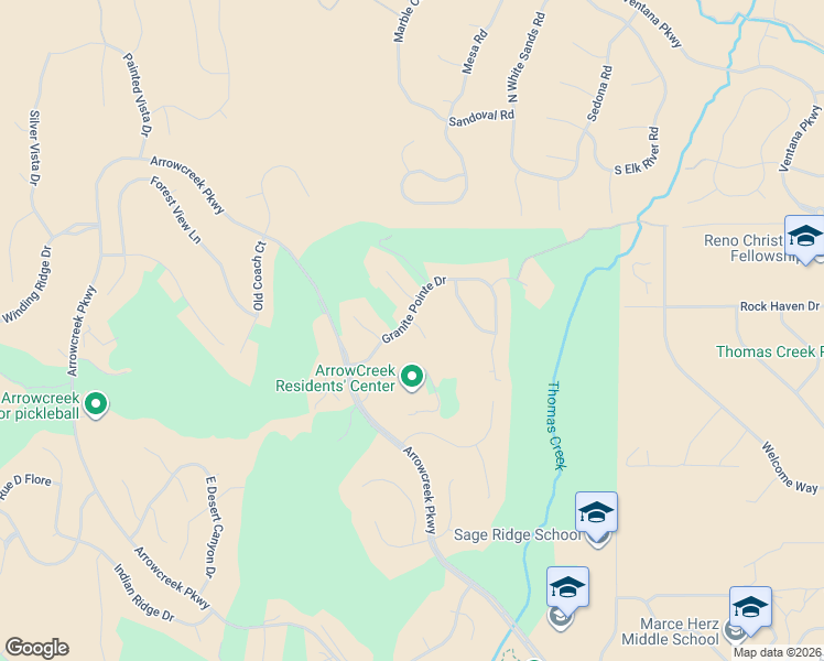 map of restaurants, bars, coffee shops, grocery stores, and more near 2965 Roundrock Court in Reno