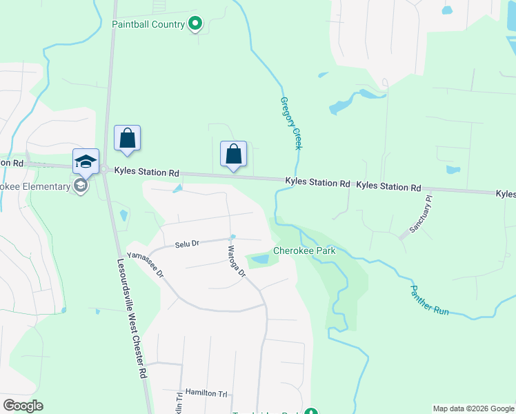 map of restaurants, bars, coffee shops, grocery stores, and more near 5693 Brooks Run in Butler County