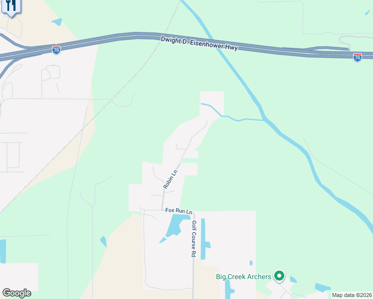 map of restaurants, bars, coffee shops, grocery stores, and more near 1 Woodridge Lane in Marshall