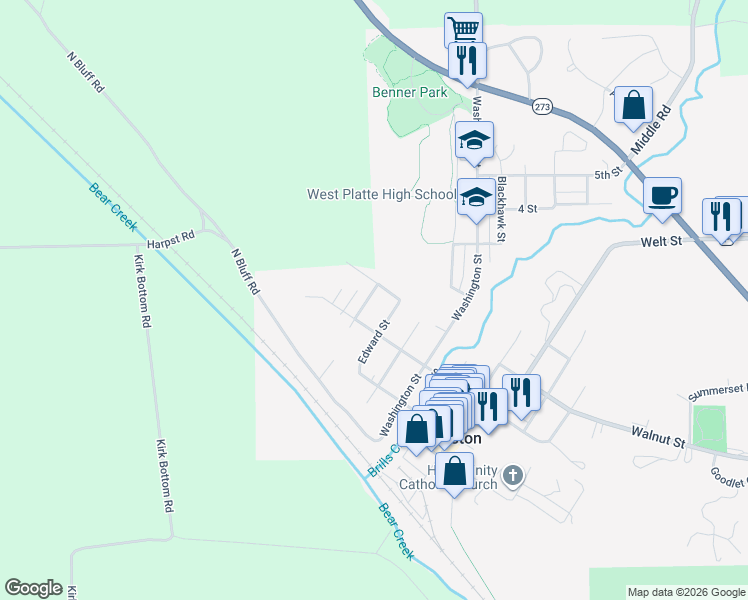 map of restaurants, bars, coffee shops, grocery stores, and more near 624 Prospect St in Weston