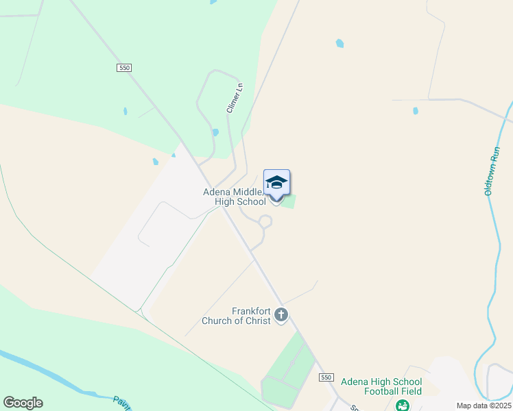map of restaurants, bars, coffee shops, grocery stores, and more near 3367 County Road 550 in Frankfort