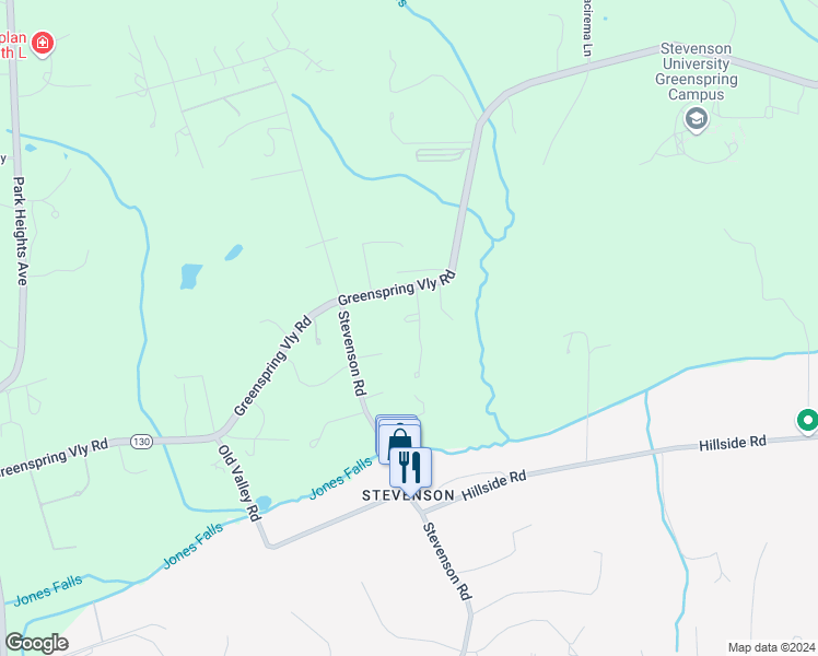 map of restaurants, bars, coffee shops, grocery stores, and more near 10606 Candlewick Road in Baltimore County
