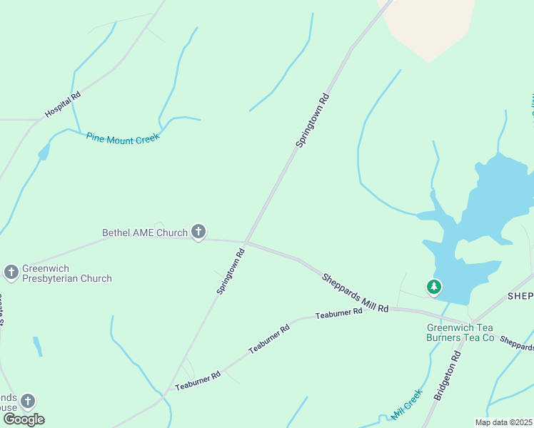 map of restaurants, bars, coffee shops, grocery stores, and more near 688 Springtown Road in Greenwich