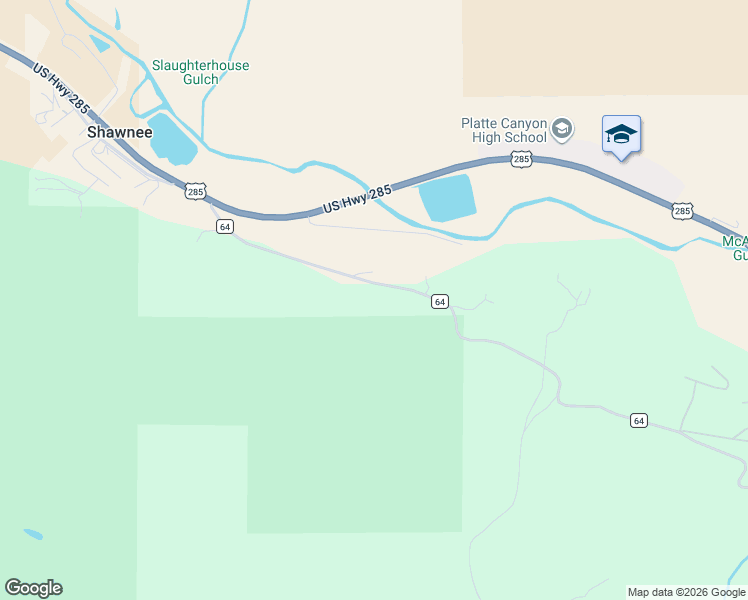 map of restaurants, bars, coffee shops, grocery stores, and more near 364 County Road 64 in Shawnee