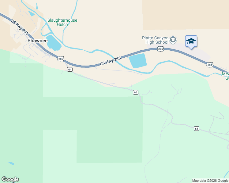 map of restaurants, bars, coffee shops, grocery stores, and more near 364 County Road 64 in Shawnee