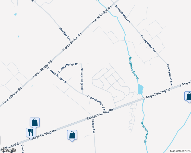 map of restaurants, bars, coffee shops, grocery stores, and more near 290 Fairview Drive in Millville