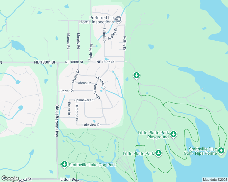 map of restaurants, bars, coffee shops, grocery stores, and more near 604 Harborview Drive in Smithville