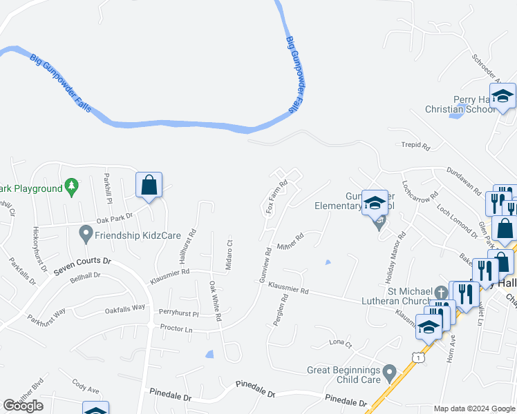 map of restaurants, bars, coffee shops, grocery stores, and more near 24 Surrey Lane in Nottingham