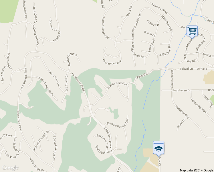 map of restaurants, bars, coffee shops, grocery stores, and more near 2956 Flint Ridge Court in Reno