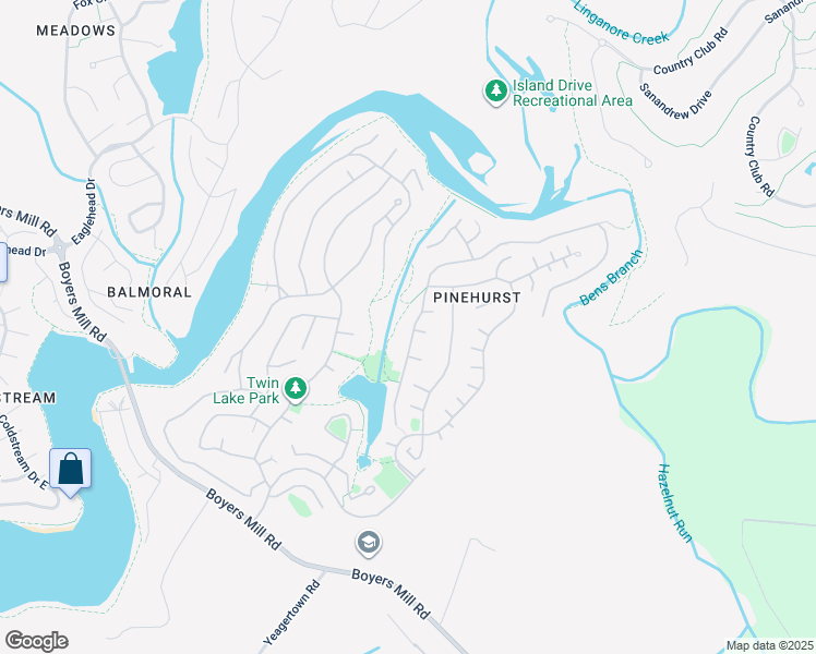 map of restaurants, bars, coffee shops, grocery stores, and more near 6618 Hemlock Point Road in New Market