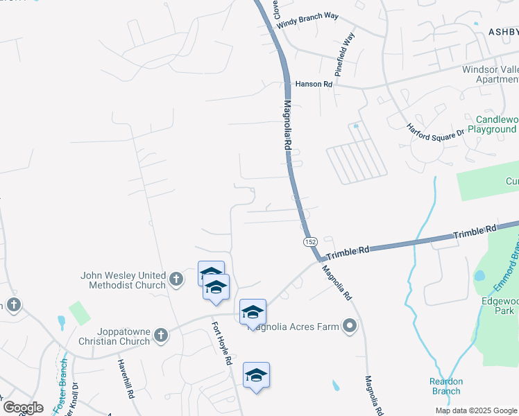 map of restaurants, bars, coffee shops, grocery stores, and more near 533 Potomac Road in Harford County