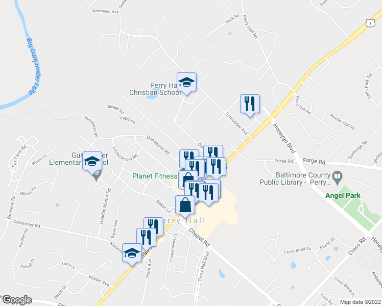 map of restaurants, bars, coffee shops, grocery stores, and more near 4118 Kahlston Road in Nottingham