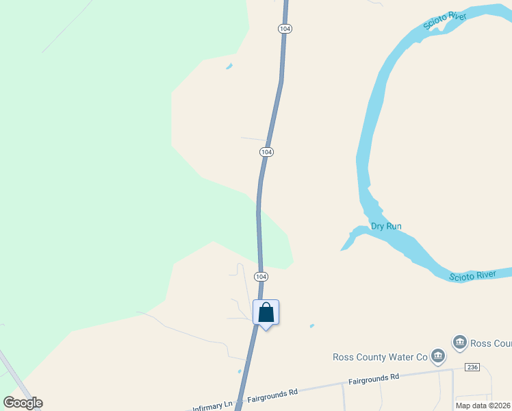 map of restaurants, bars, coffee shops, grocery stores, and more near 18661-18913 Highway 104 in Chillicothe