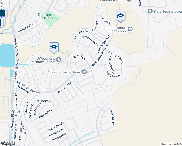 map of restaurants, bars, coffee shops, grocery stores, and more near 10800 Dancing Aspen Drive in Reno