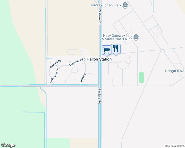 map of restaurants, bars, coffee shops, grocery stores, and more near 1066 Utah Court in Fallon