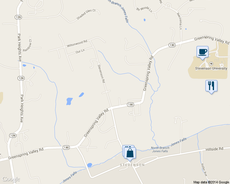 map of restaurants, bars, coffee shops, grocery stores, and more near 1922 Greenspring Valley Road in Baltimore