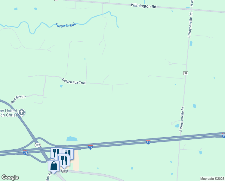 map of restaurants, bars, coffee shops, grocery stores, and more near 632 Pheasant Run Drive in Lebanon