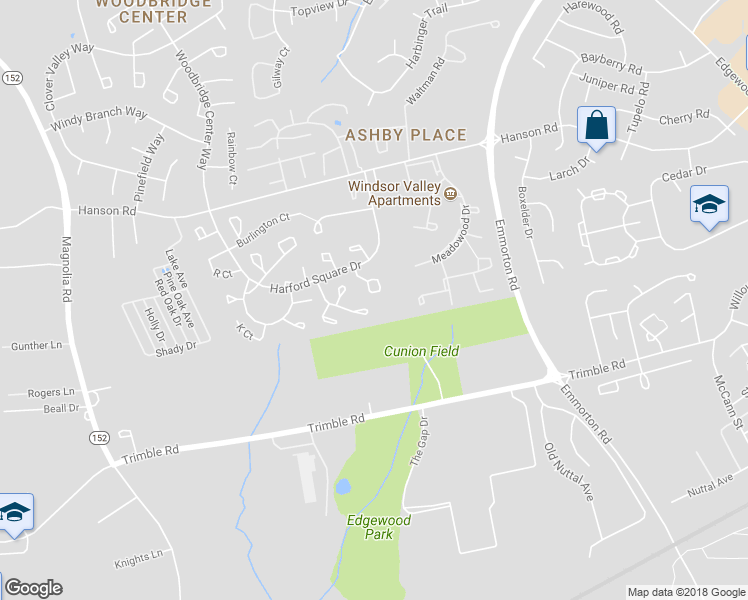 map of restaurants, bars, coffee shops, grocery stores, and more near 1519 Harford Square Dr in Edgewood