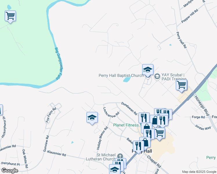 map of restaurants, bars, coffee shops, grocery stores, and more near 4020 Silvage Road in Nottingham