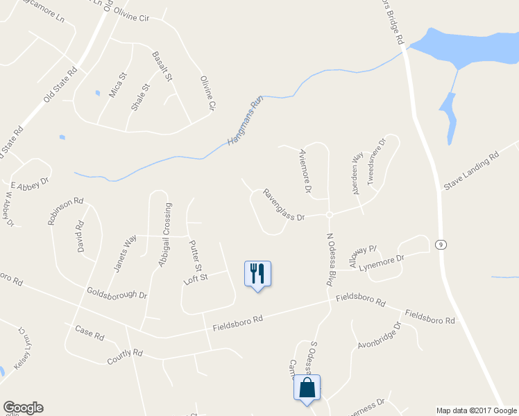 map of restaurants, bars, coffee shops, grocery stores, and more near 623 Ravenglass Drive in Townsend