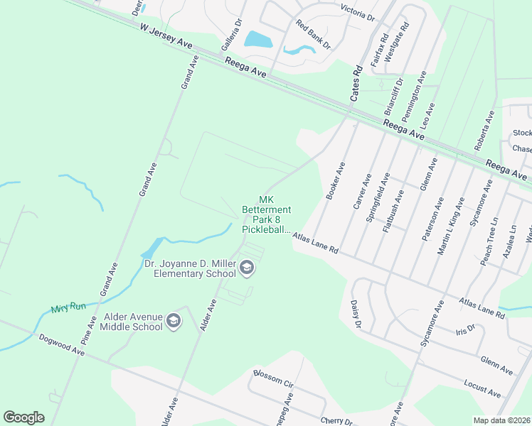 map of restaurants, bars, coffee shops, grocery stores, and more near 6 Atlas Lane Road in Egg Harbor Township