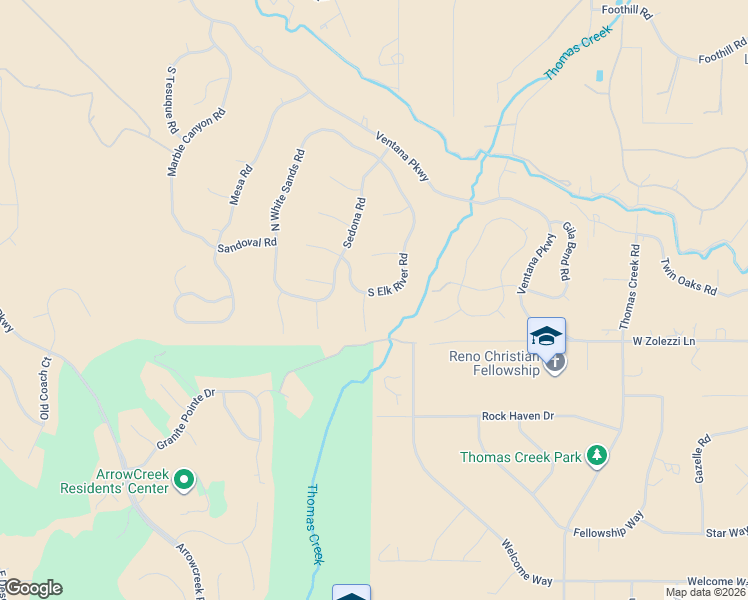 map of restaurants, bars, coffee shops, grocery stores, and more near 5505 New Mexico Court in Reno