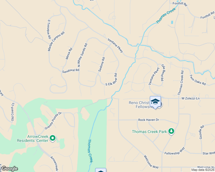 map of restaurants, bars, coffee shops, grocery stores, and more near 5505 New Mexico Court in Reno