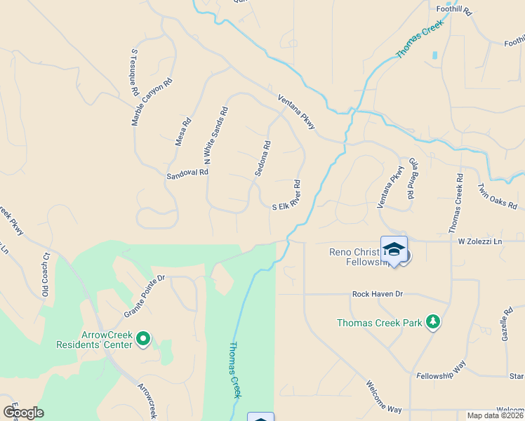 map of restaurants, bars, coffee shops, grocery stores, and more near 5505 New Mexico Ct in Reno